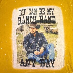 Yellowstone Womens Shirt XL Rip Wheeler Rip Can Be My Ranch Hand Any Dy Bleached